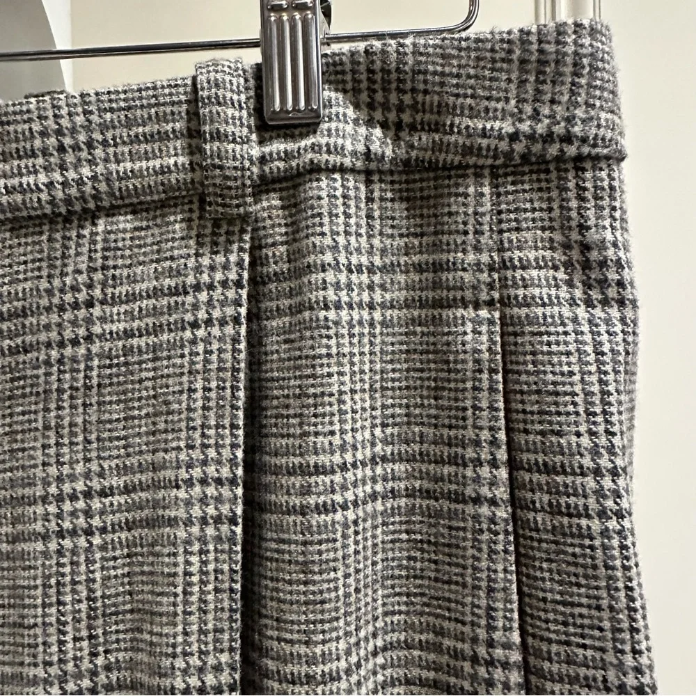 Vince plaid Italian wool-blend high rise trouser (10, heritage grey) - Picture 4 of 12